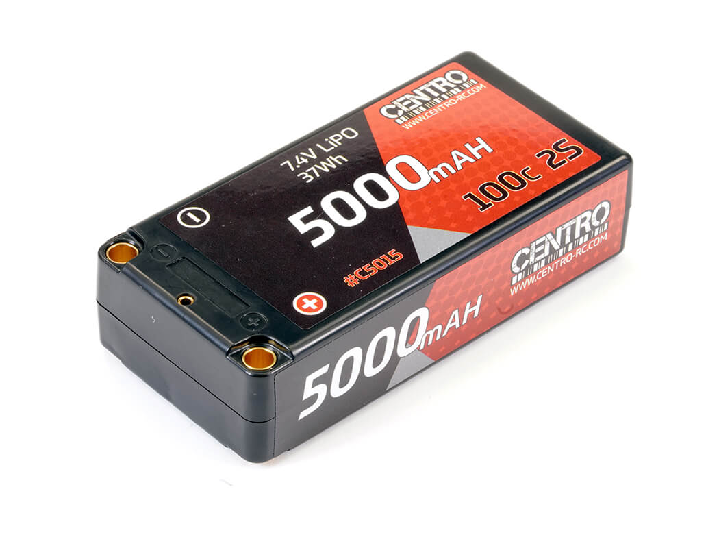 C5015 CENTRO 5000MAH 2S 7.4V 100C HARDCASE SHORTY LIPO BATTERY