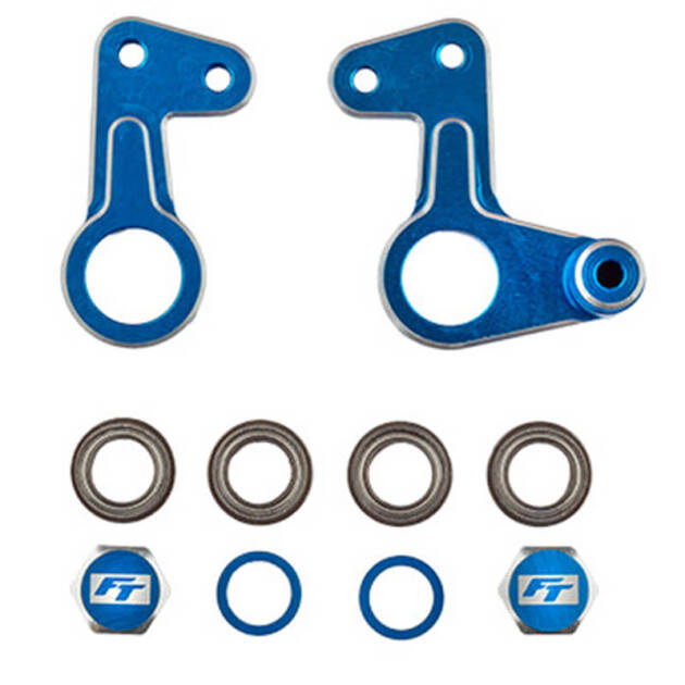 AS6975 TEAM ASSOCIATED RC10 FT CNC BELLCRANK SET BLUE